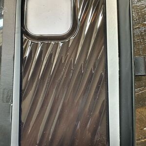 Tumi Black iPhone 15 pro max Case with Textured Grip